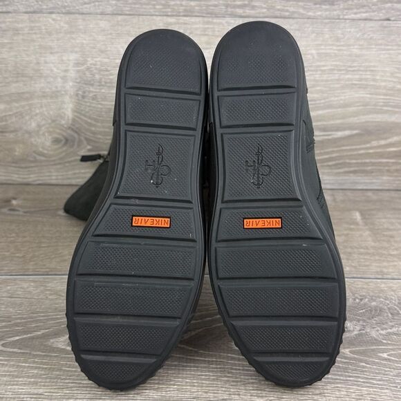 Cole Haan Colby x Nike Air Waterproof Black Leather Womens Sz 8B Zip Buckle Boot - Picture 7 of 13